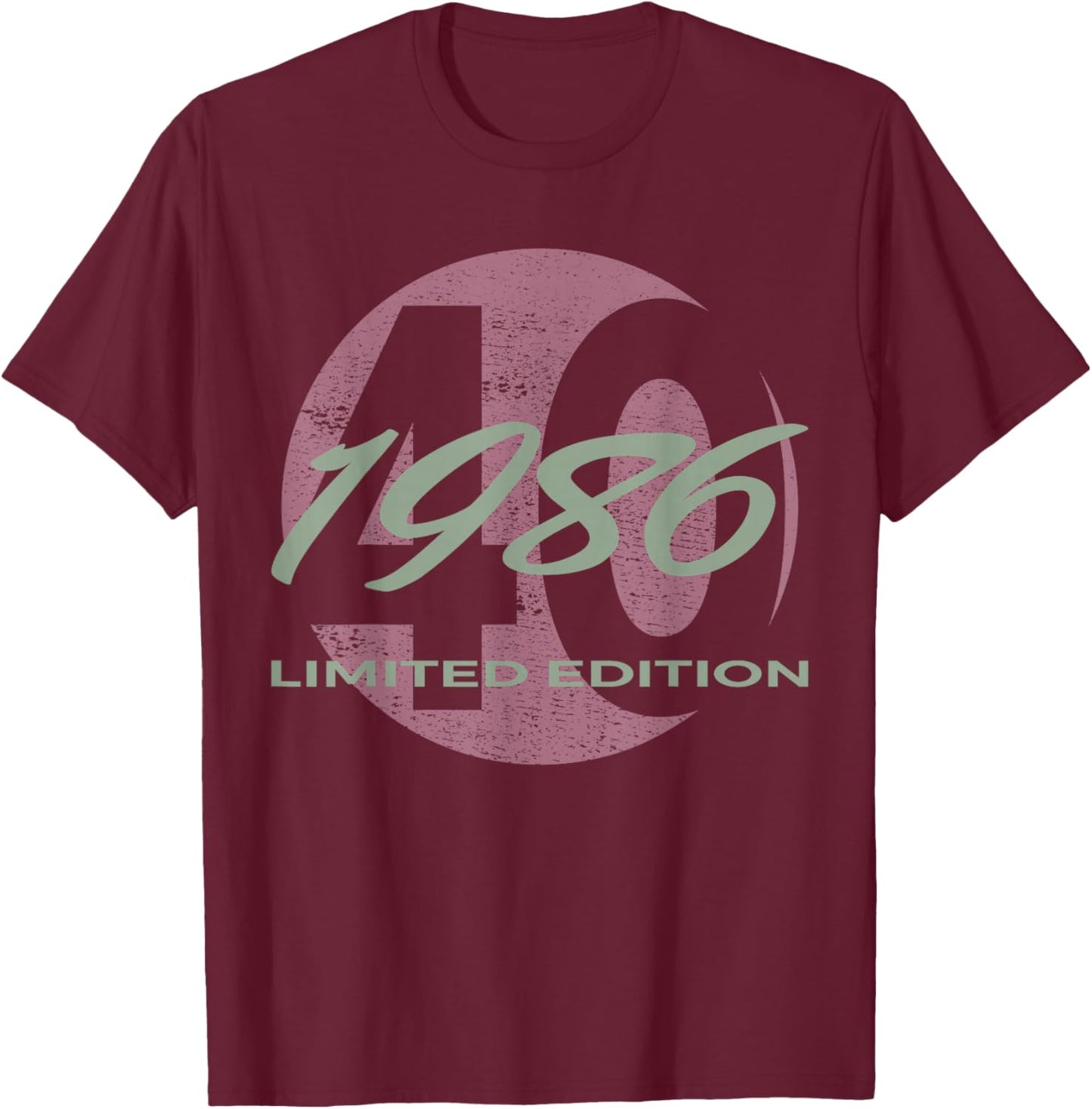 40th Birthday Man Woman 40 Years 1986 Funny Gift T-Shirt - T-Shirt | Maroon