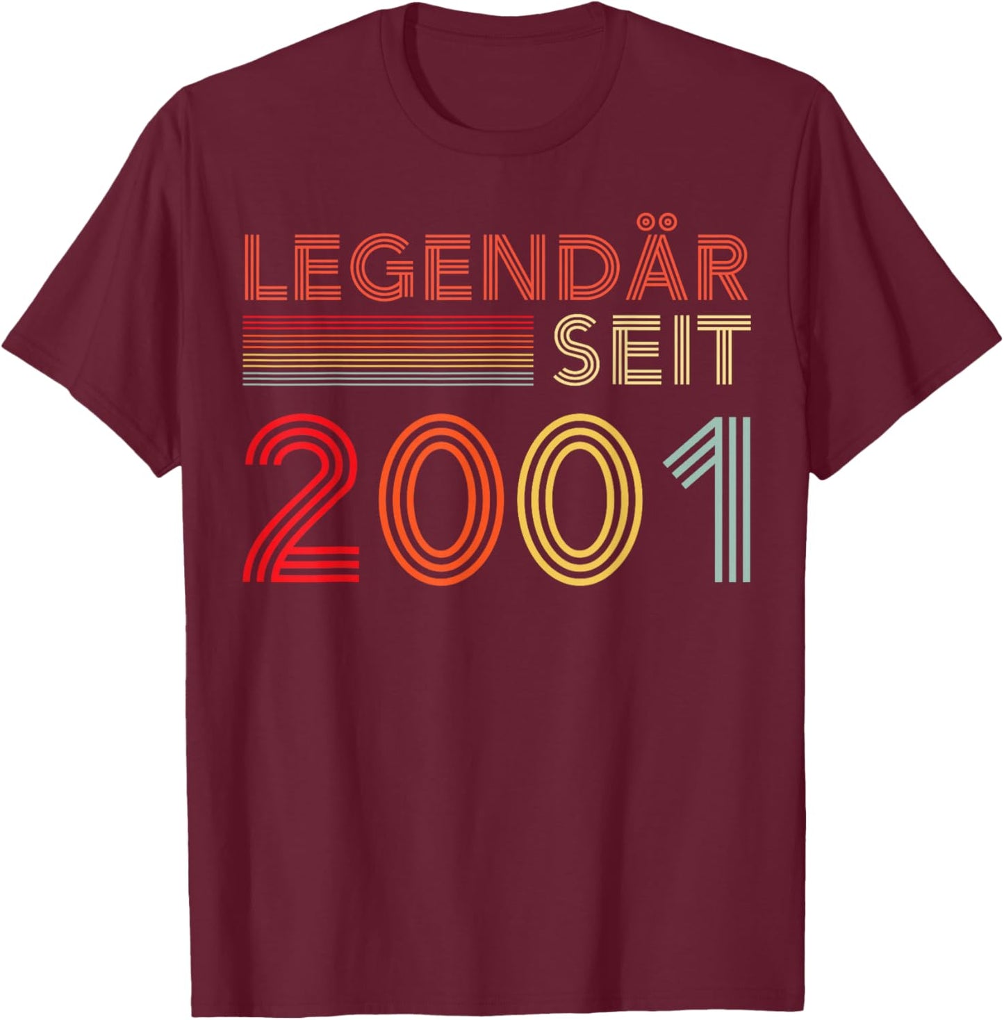 2001 Birthday Man 25th Decoration Funny 25s 25th Birthday T-Shirt - T-Shirt | Maroon