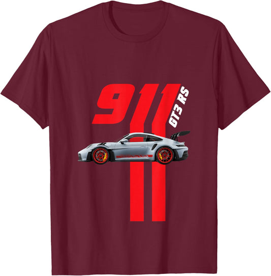Iconic Racing car 911 GT3 RS, Meme Coin, Motorsport SE T-Shirt - T-Shirt | Maroon