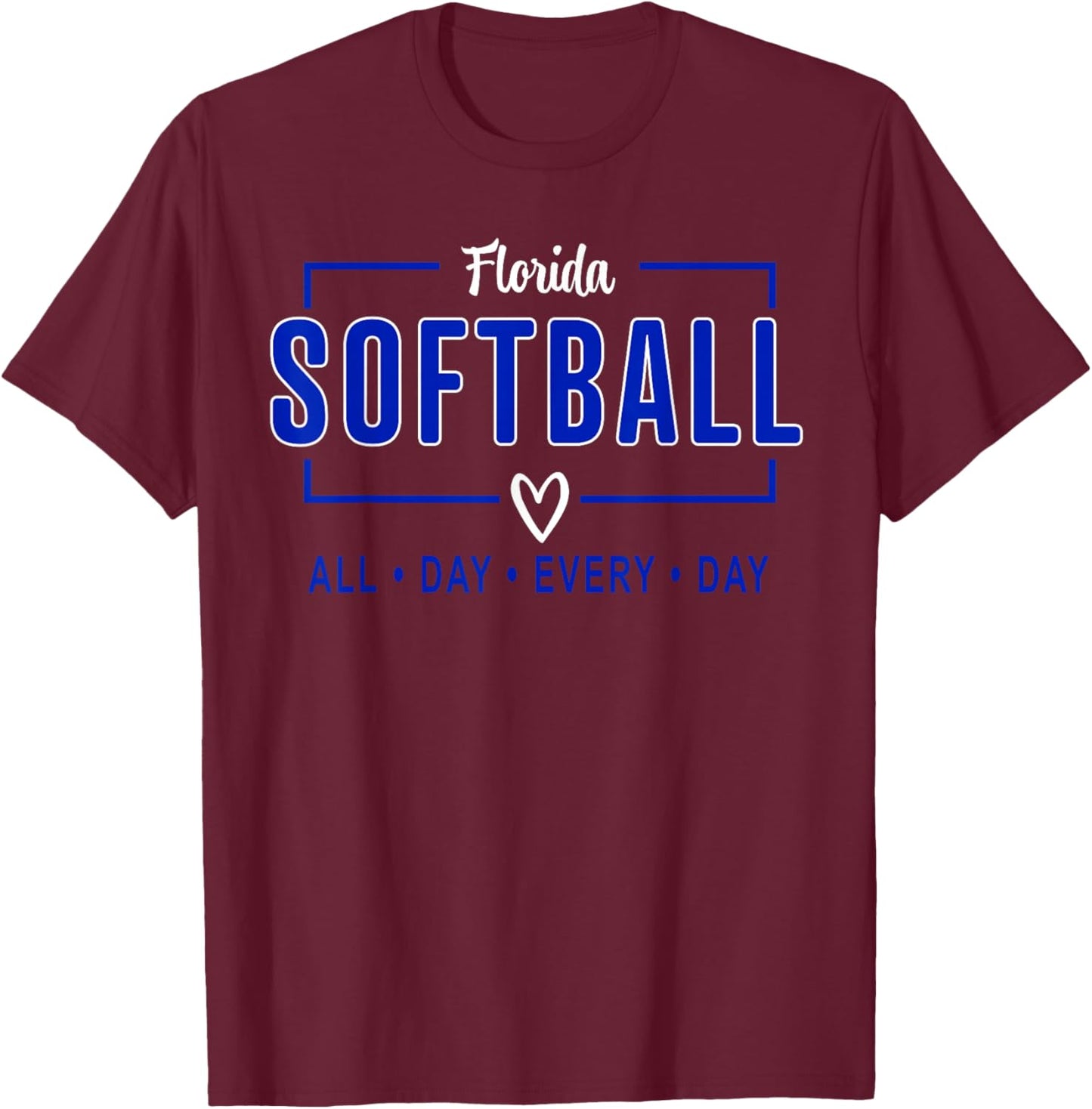 Florida Softball Vintage Kids Team Retro Softball Fan T-Shirt - T-Shirt | Maroon