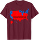 Dumbfuckistan America Election Map T-Shirt - T-Shirt | Maroon