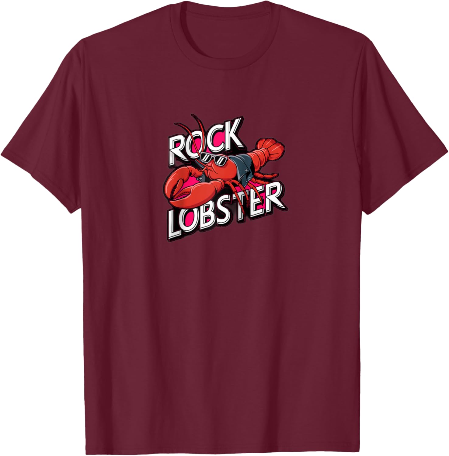 Rock Lobster Raglan Baseball T-Shirt - T-Shirt | Maroon