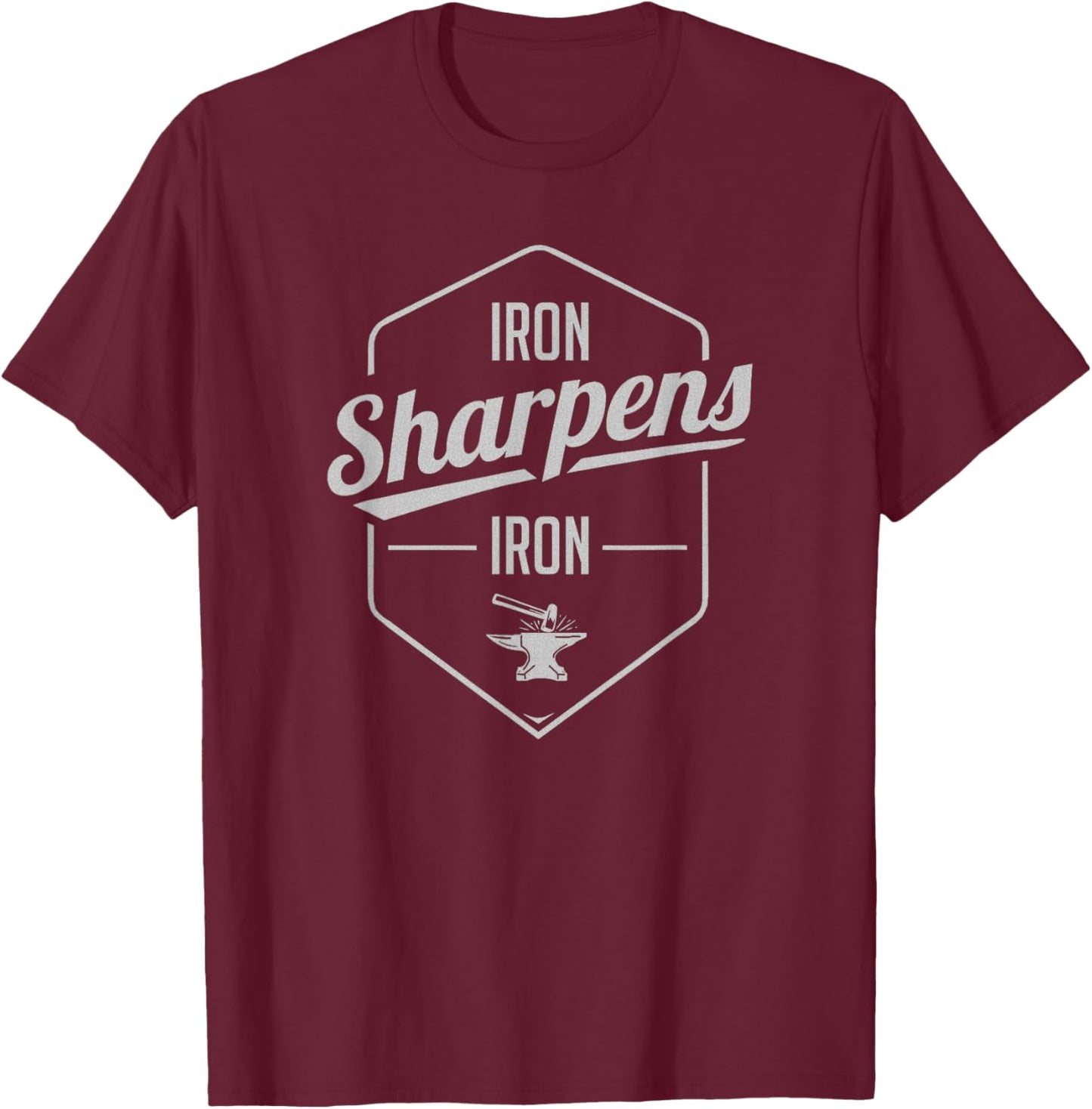 Iron Sharpens Iron Gym Christian Faith Pump Cover T-Shirt - T-Shirt | Maroon