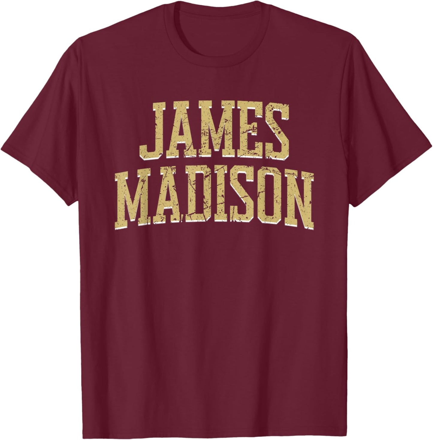 James Madison - Throwback Design - Vintage Worn Classic T-Shirt - T-Shirt | Maroon