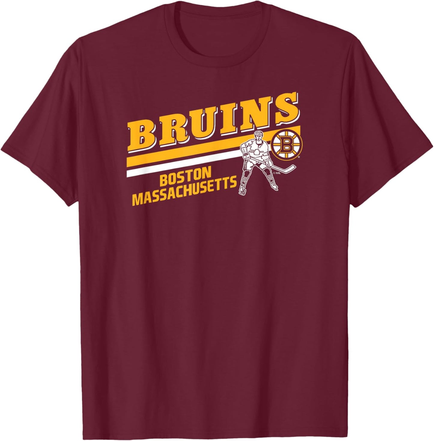 Boston Bruins Player Black Officially Licensed T-Shirt - T-Shirt | Maroon