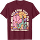 Retro Physical Therapy Boho Flowers Pediatric PT Graduation T-Shirt - T-Shirt | Maroon