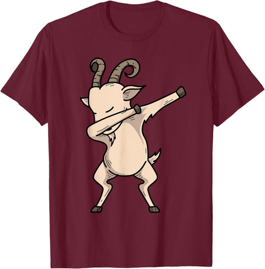 Cool Goat Design Women Kids Dabbing Boer Goat Lovers T-Shirt - T-Shirt | Maroon