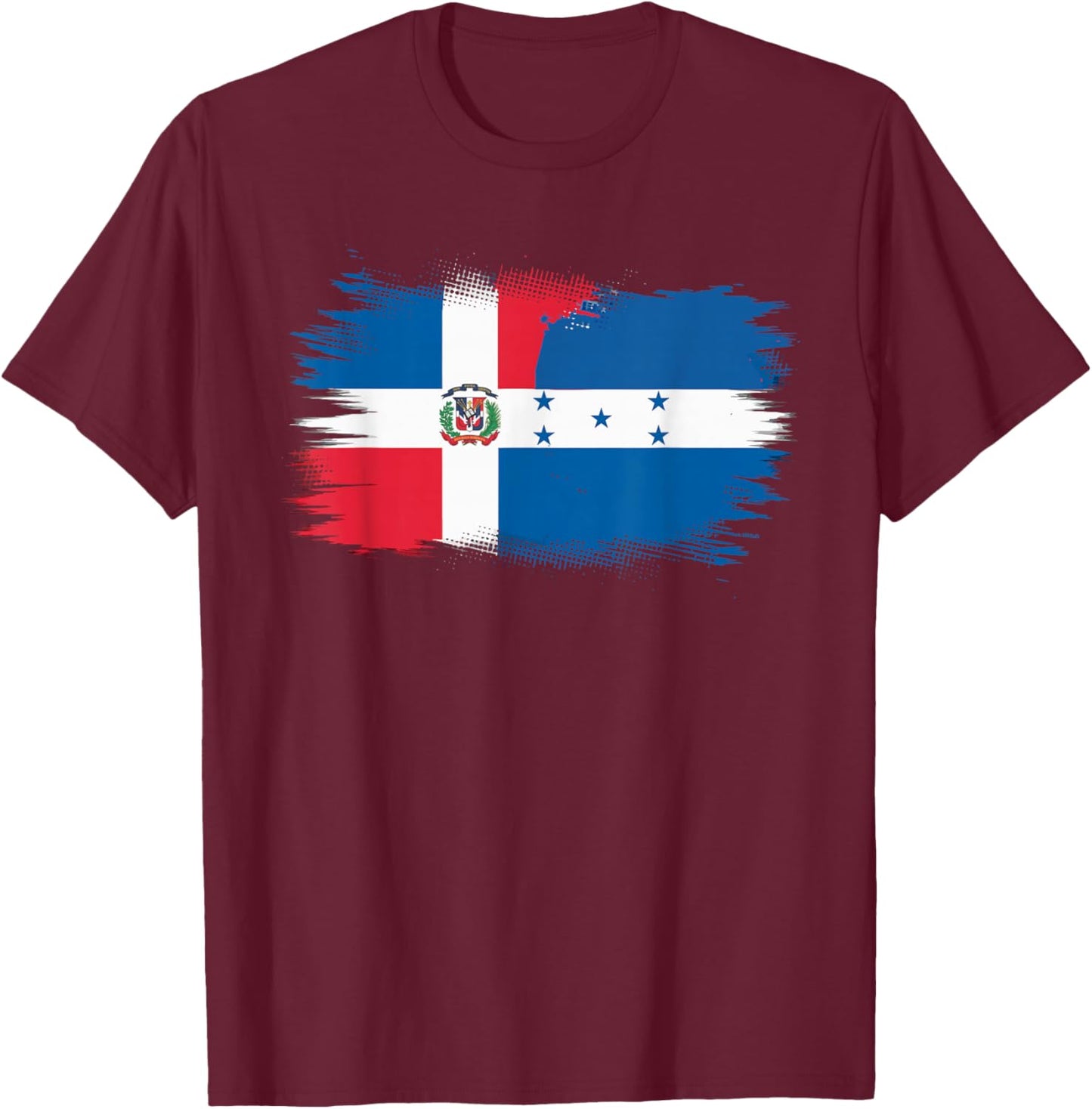 Half Dominican Half Honduran Dominican Republic Honduras T-Shirt - T-Shirt | Maroon