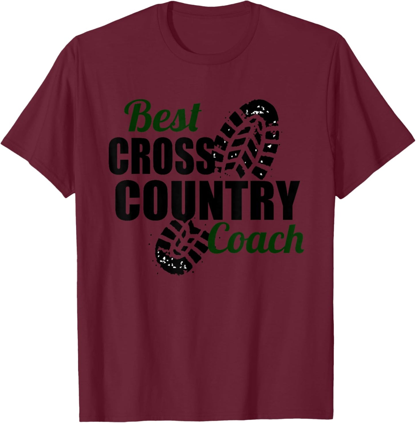 Best Cross Country Coach Appreciation Team Leader T-Shirt - T-Shirt | Maroon