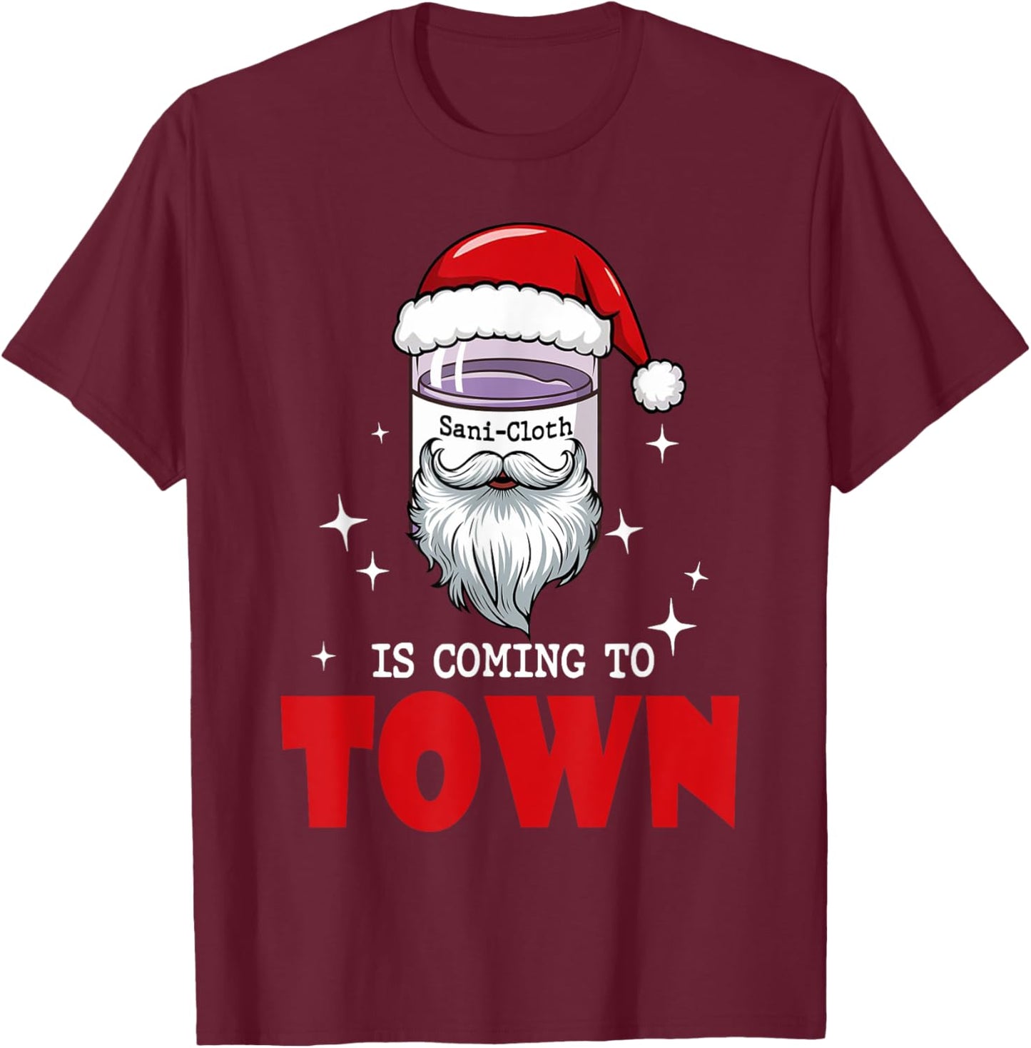 Funny Christmas Nurse Aide Rn Aid Tech Medical Assistant T-Shirt - T-Shirt | Maroon