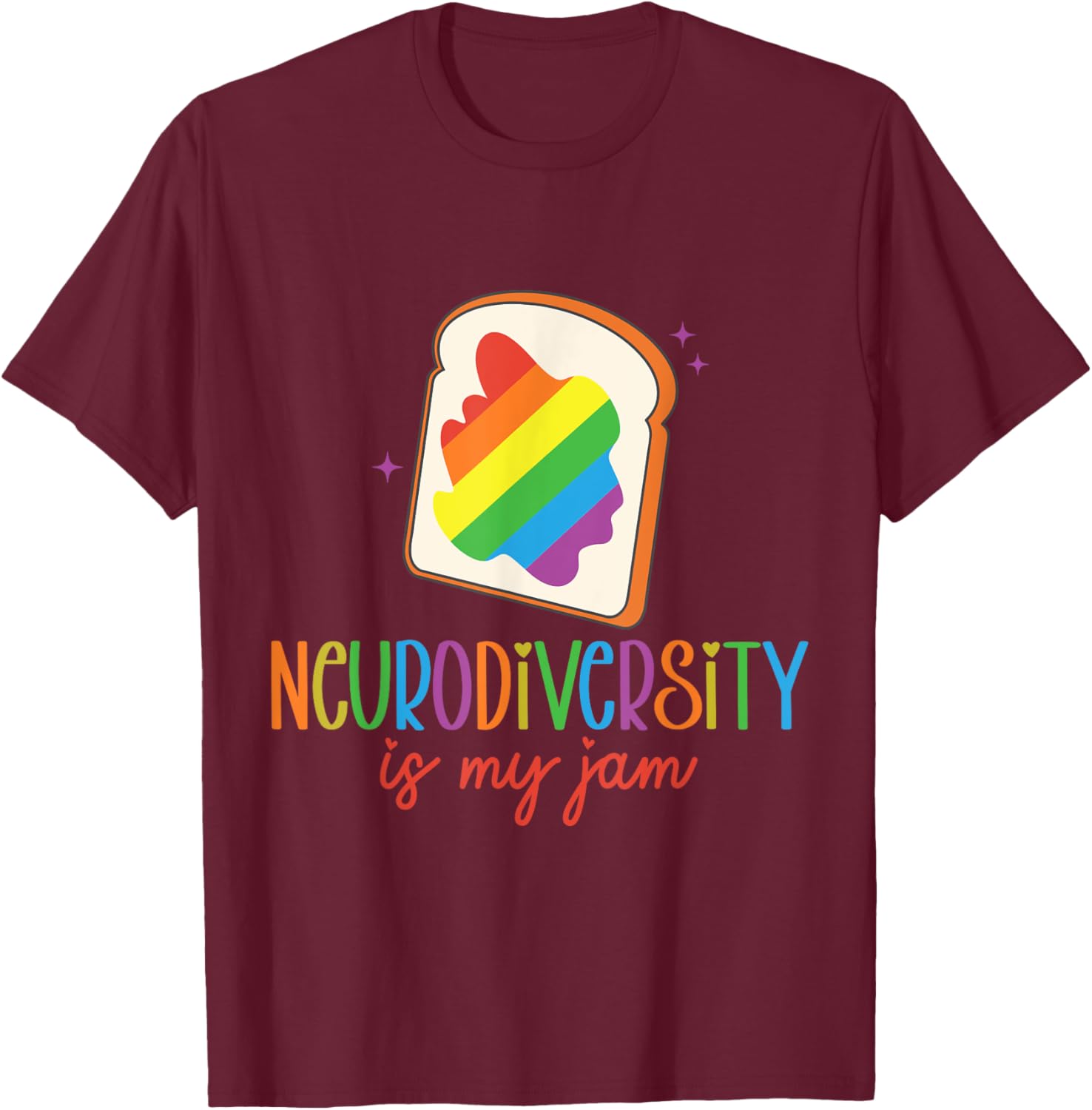 Neurodiversity Is My Jam Autism Awareness T-Shirt - T-Shirt | Maroon
