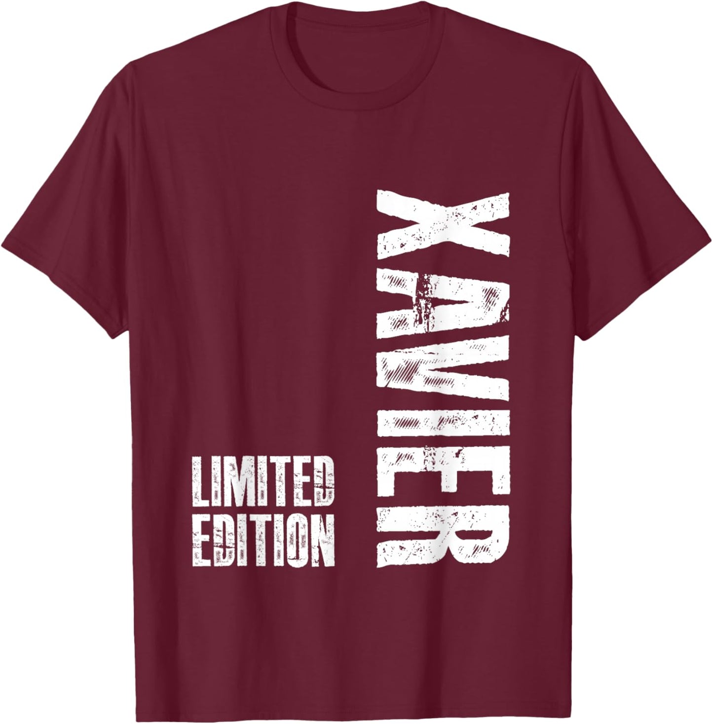 Xavier Funny Gift Xavier Name T-Shirt - T-Shirt | Maroon