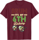 Bruh My 6th Birthday Camo Sunglasses 6 Bday Boys Girls Kids T-Shirt - T-Shirt | Maroon