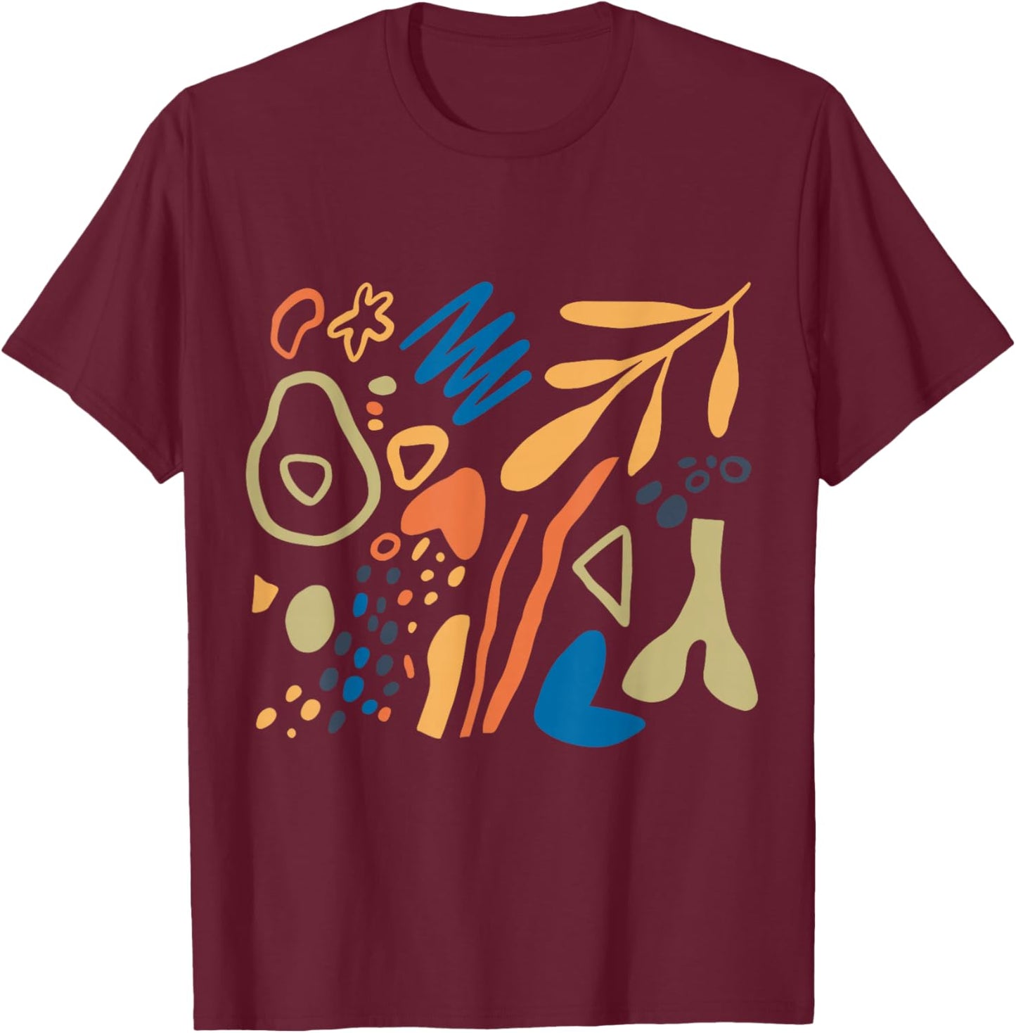 Matisse Painting Ästhetische Kunst Floral Abstrakt Herbst T-Shirt - T-Shirt | Maroon