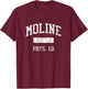Moline High School HS Moline IL PHYS Ed T-Shirt - T-Shirt | Maroon
