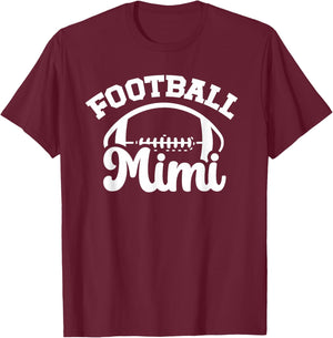 Football Mimi Proud Grandma Mimi Of A Football Player Mimi T-Shirt - T-Shirt | Maroon