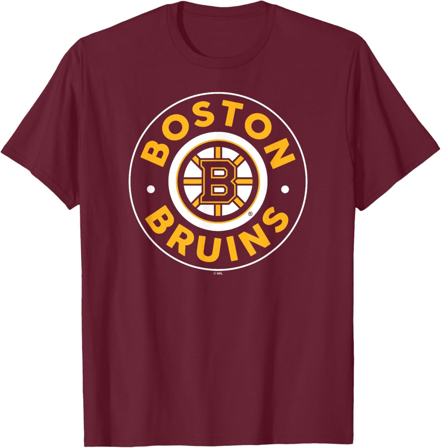 Boston Bruins Symbol Black Officially Licensed T-Shirt - T-Shirt | Maroon