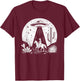 UFO Western Retro Vintage Cowboy Western Rodeo Howdy Alien T-Shirt - T-Shirt | Maroon