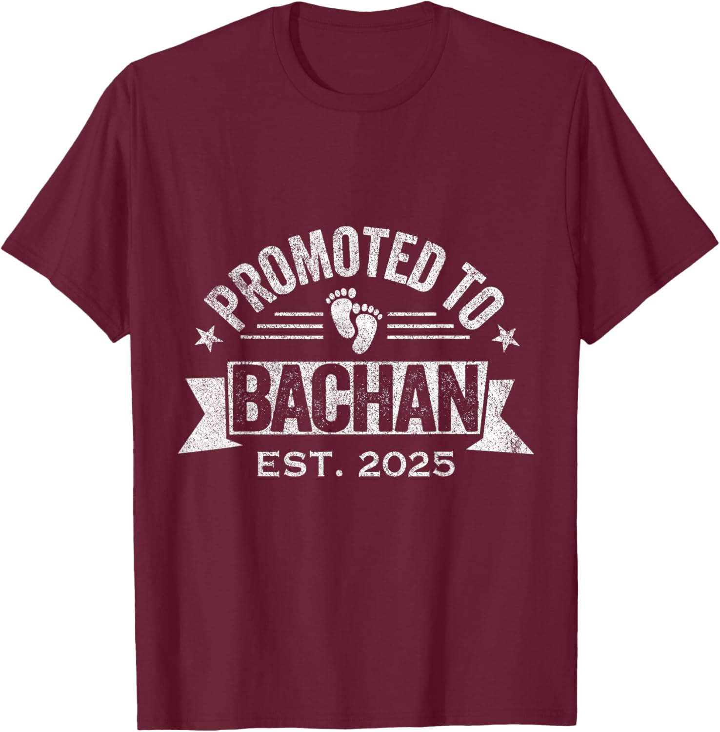 Promoted To Bachan Est. 2025 Japanese Grandma T-Shirt - T-Shirt | Maroon
