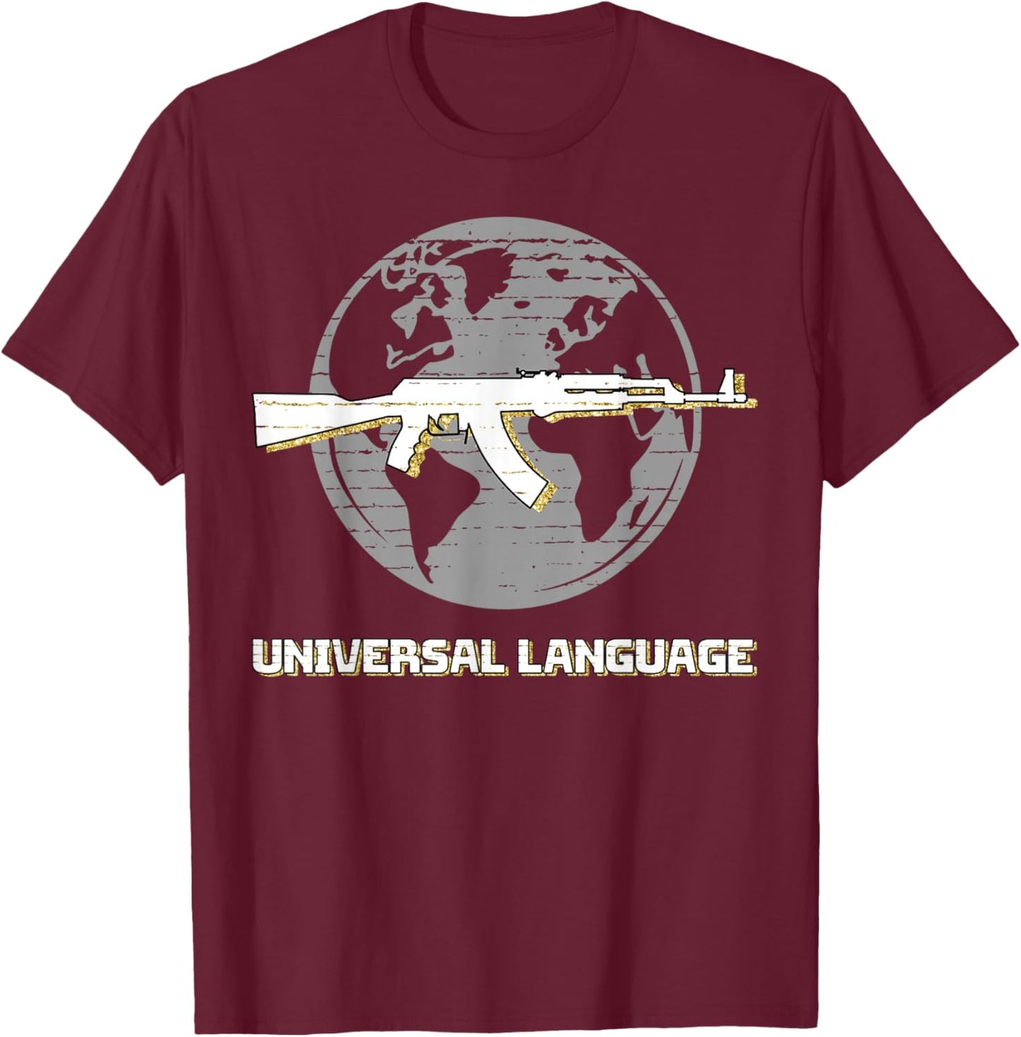 Kalashnikov Gun Lover AK-47 Assault Rifle Gun T-Shirt - T-Shirt | Maroon
