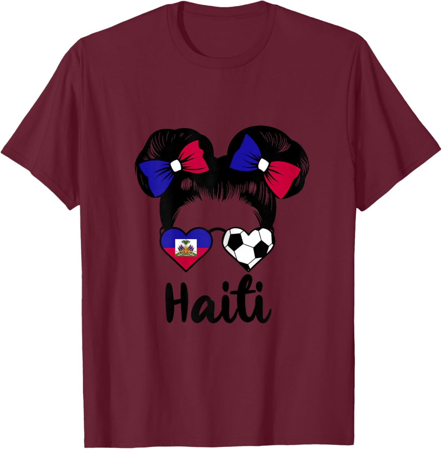 Haiti Drapeau de la Haïti - Ayiti Supporters Haïtiens T-Shirt - T-Shirt | Maroon
