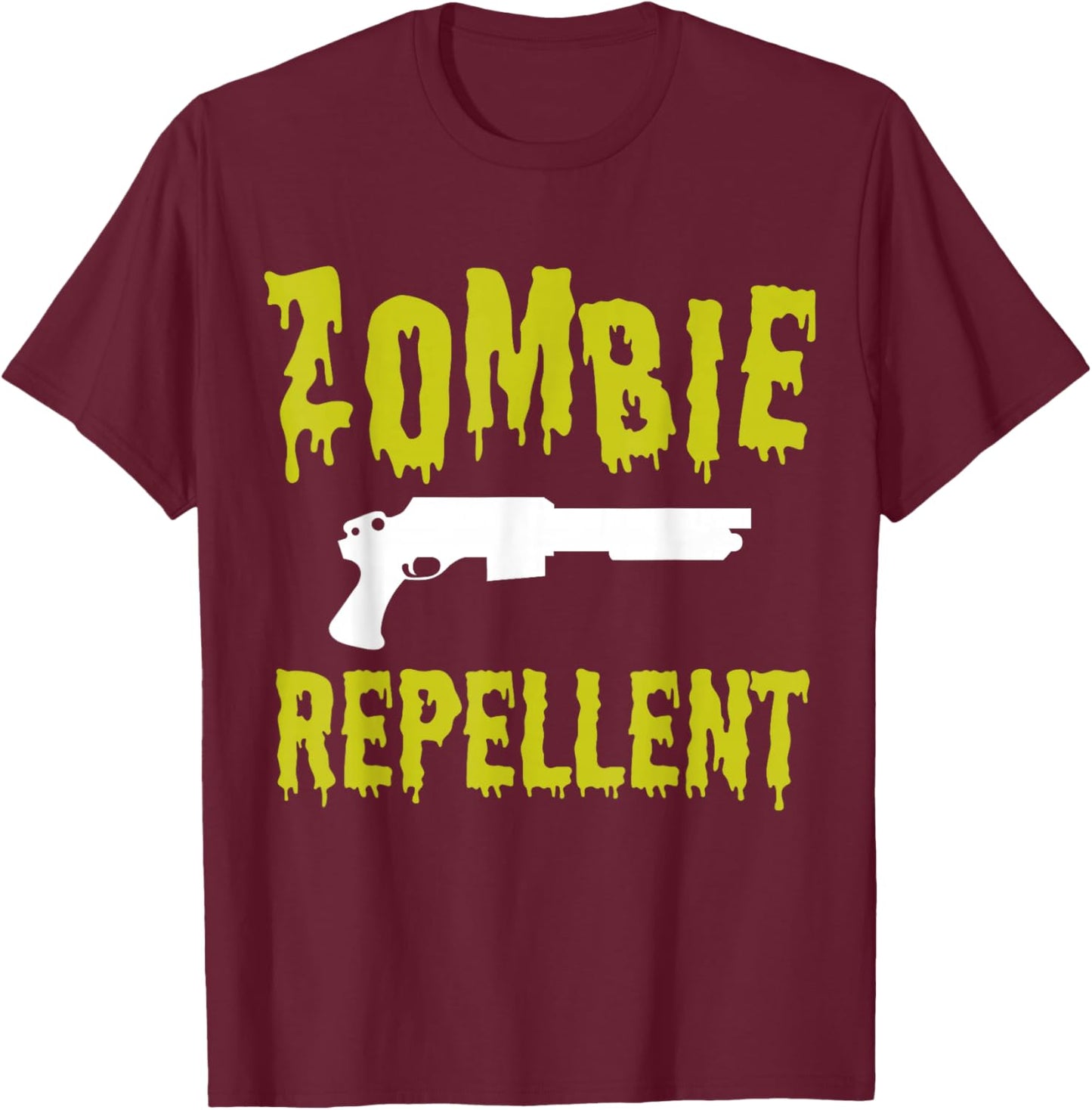 Zombie Repellent Halloween Funny Zombie Gamer T-Shirt - T-Shirt | Maroon