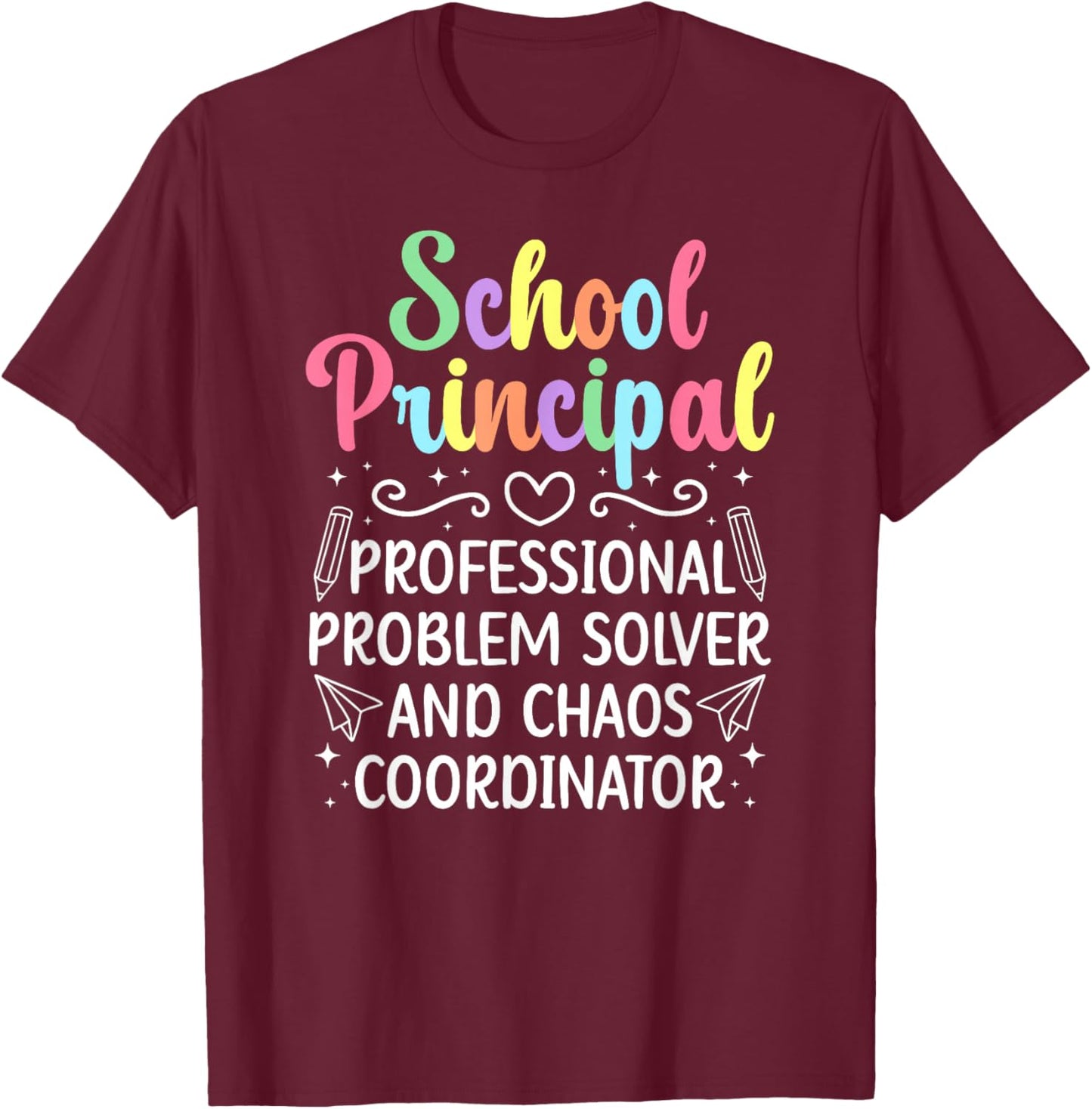 School Principal Definition Principal T-Shirt - T-Shirt | Maroon