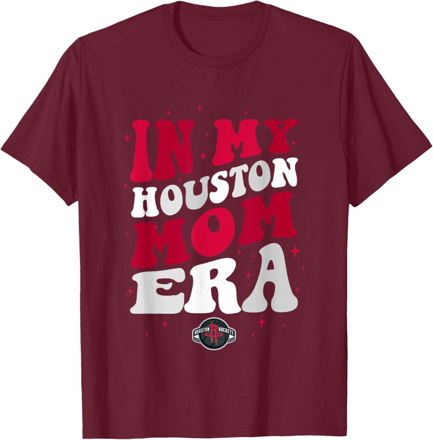 NBA Houston Rockets In My Houston Mom Era Logo T-Shirt - T-Shirt | Maroon
