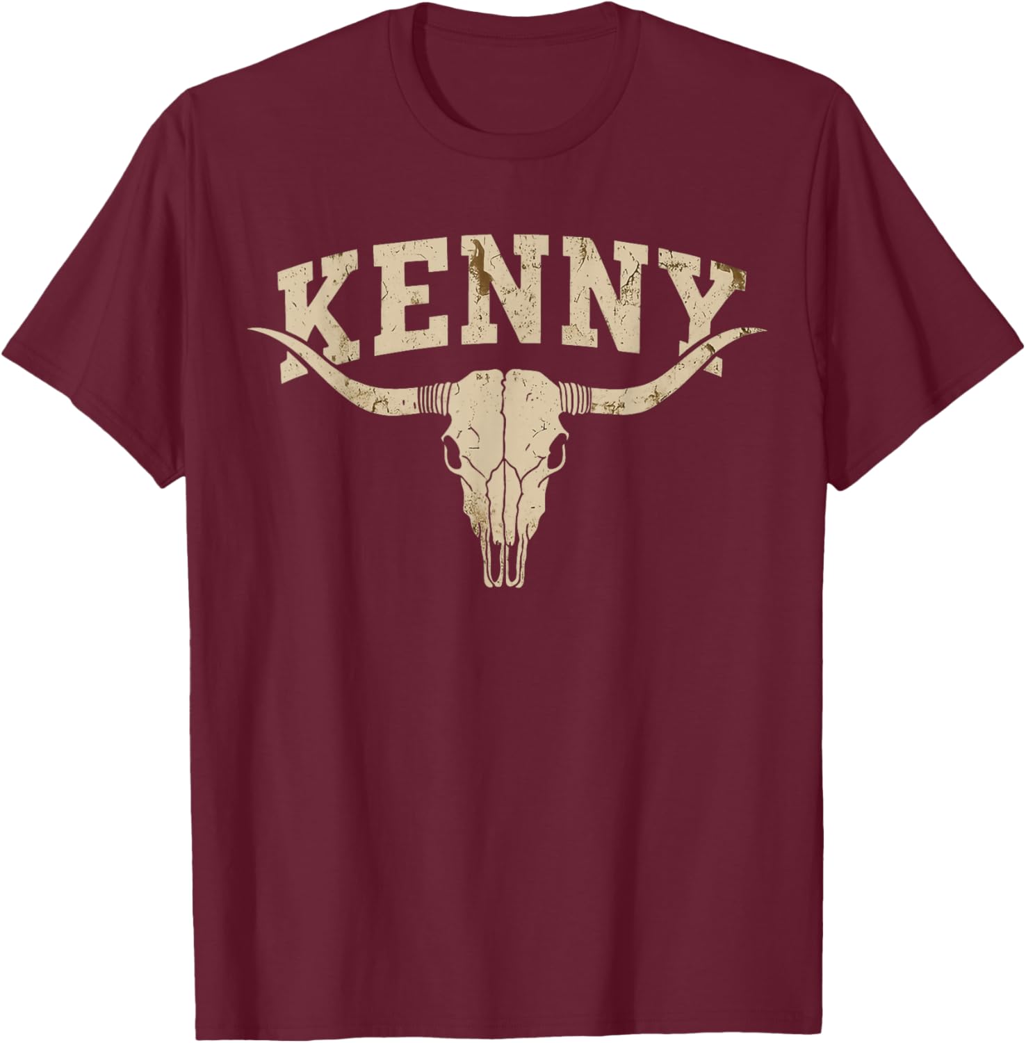 Vintage Western Kenny Name Gift Women Kid Boy Girl T-Shirt - T-Shirt | Maroon