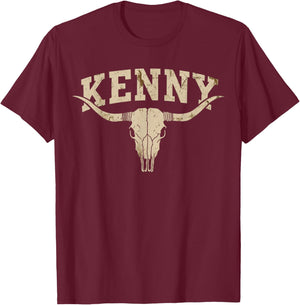 Vintage Western Kenny Name Gift Women Kid Boy Girl T-Shirt - T-Shirt | Maroon