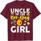 Uncle of the Bee-Day Girl Bee Birthday Party Matching Family T-Shirt - T-Shirt | Maroon