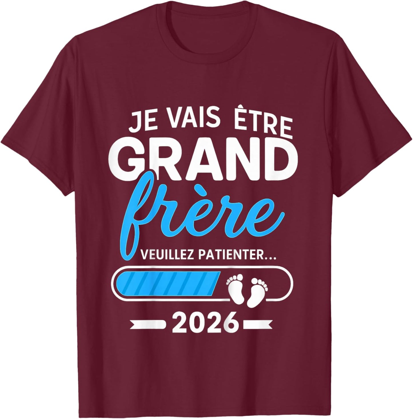 Kid I Will Be Big Brother 2026 Boy Future Big Brother Funny T-Shirt - T-Shirt | Maroon