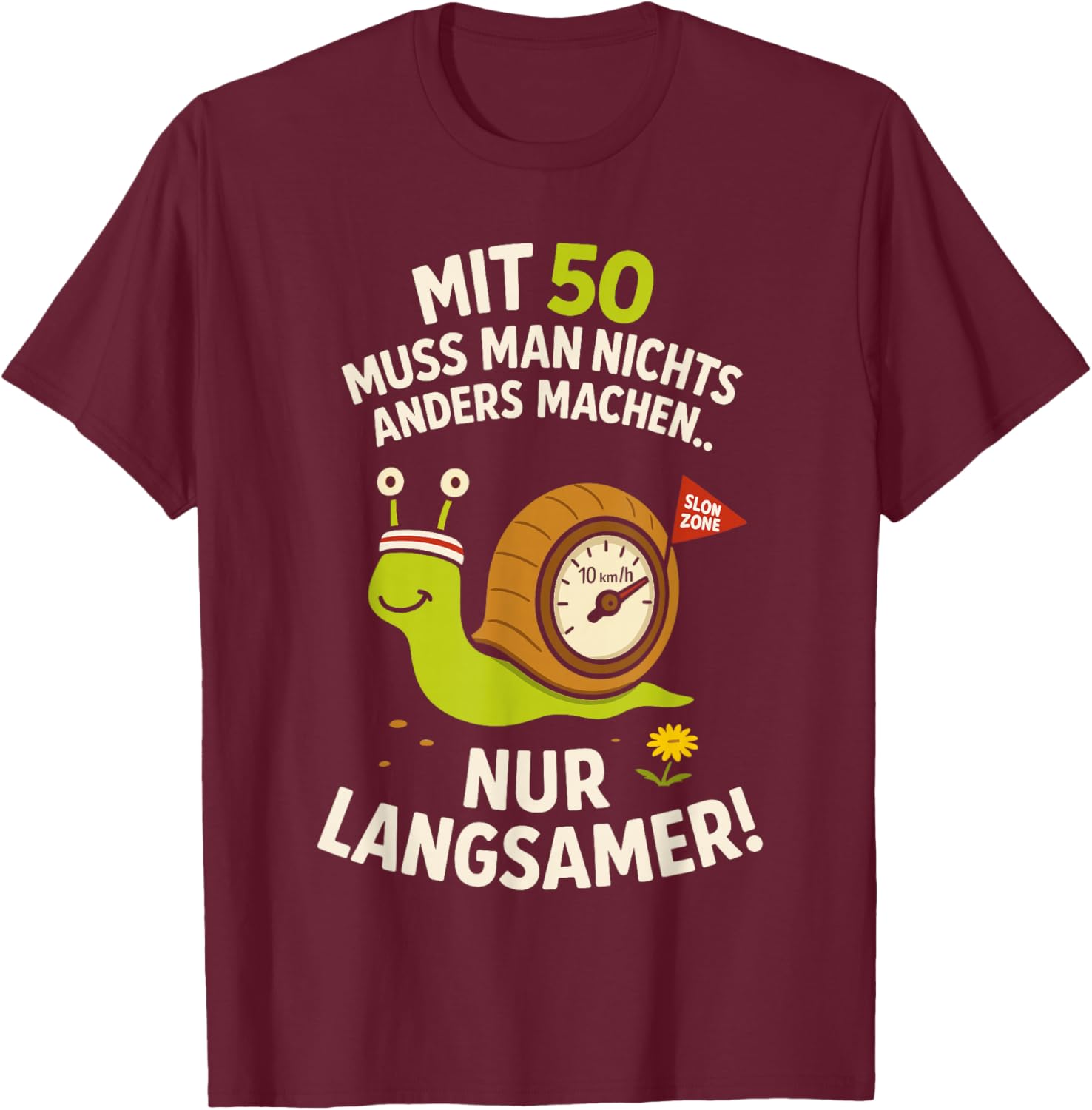 50. Geburtstag T-Shirt - T-Shirt | Maroon