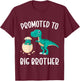 Promoted to Big Brother Dinosaur T-rex Toddler Boys T-Shirt - T-Shirt | Maroon