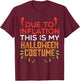 Due To Inflation This My Halloween Costume Men Women Kids T-Shirt - T-Shirt | Maroon