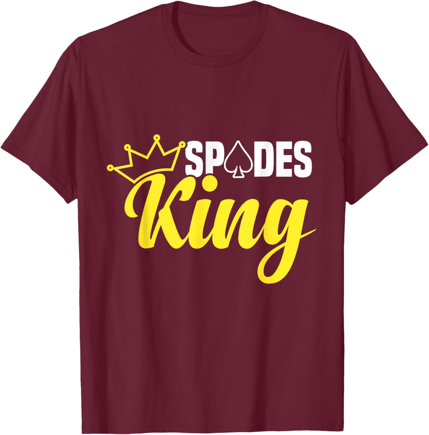 Spades Card Game | Playing Cards T-Shirt - T-Shirt | Maroon