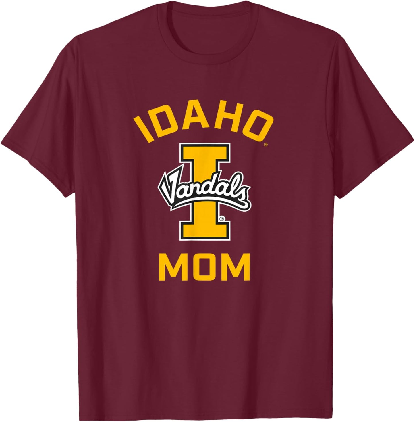University of Idaho Vandals Arched Mom T-Shirt - T-Shirt | Maroon