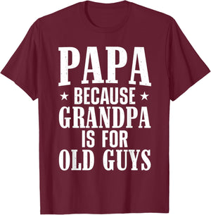 Papa Gift From Grandchildren Accessories & Stuff Papa Men Grandpa From Grandkids Papa T-Shirt - T-Shirt | Maroon