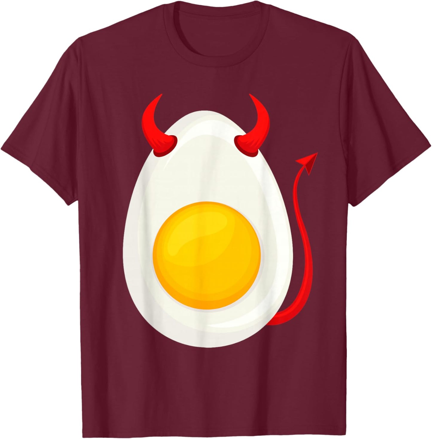 Funny Deviled Egg Cosplay DIY Halloween Costume Day Kid Boy T-Shirt - T-Shirt | Maroon