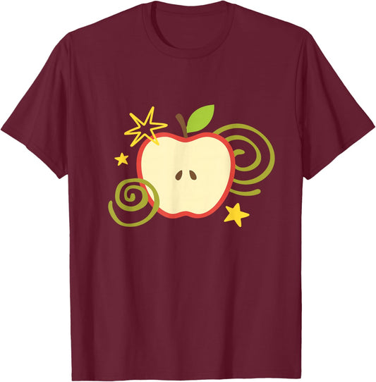 Apple y2k Whimsy Twee Kawaii Cute Heisei Retro Summer Teen T-Shirt - T-Shirt | Maroon