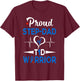 Proud Step-Dad Of A T1D Warrior Diabetes Awareness Type 1 T-Shirt - T-Shirt | Maroon