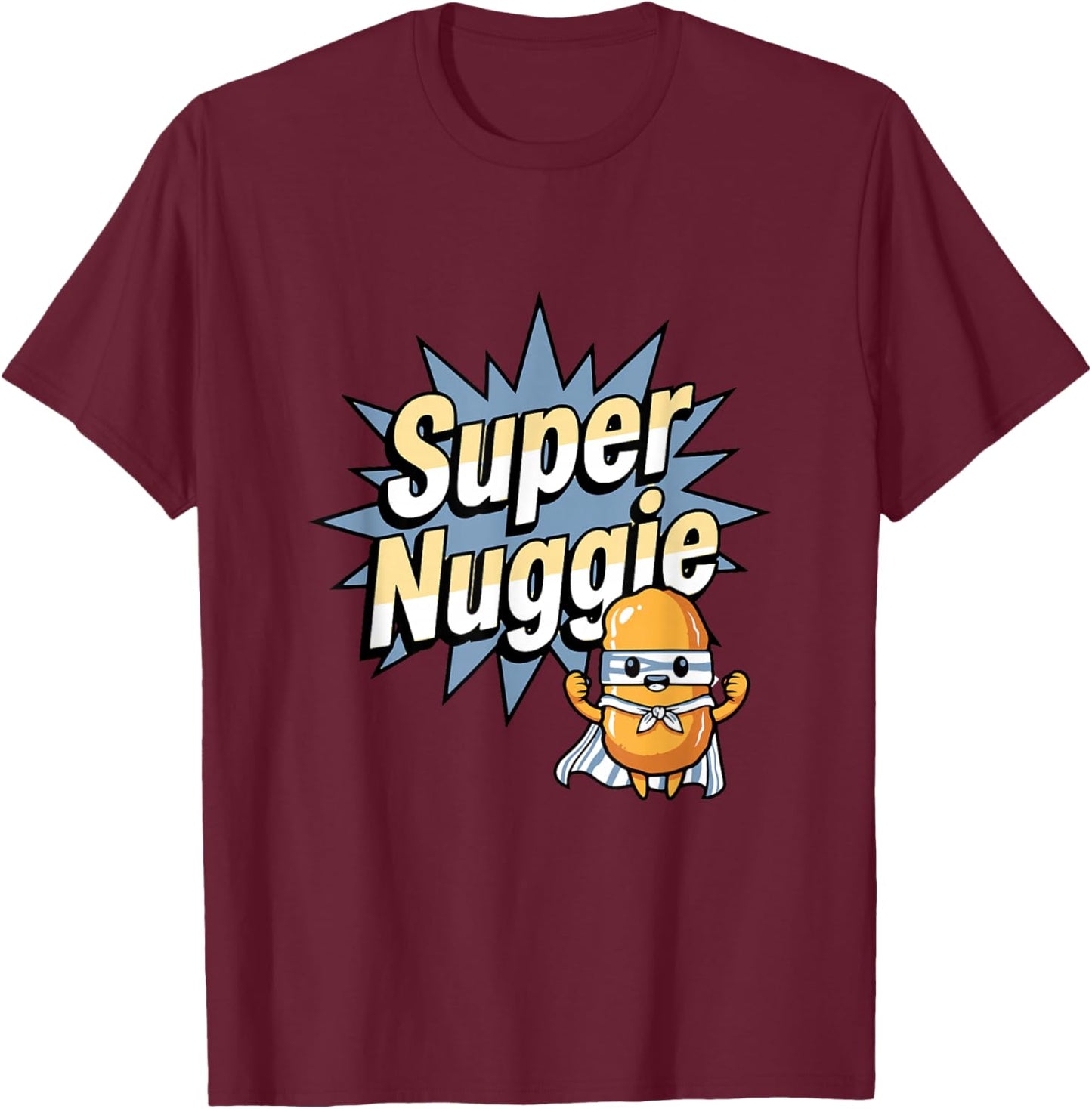 Super Nuggie Chicken Nugget Kids Birthday Christmas T-Shirt - T-Shirt | Maroon