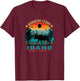 Bonners Ferry Idaho ID Retro Sunset Vintage Moose Mountains T-Shirt - T-Shirt | Maroon