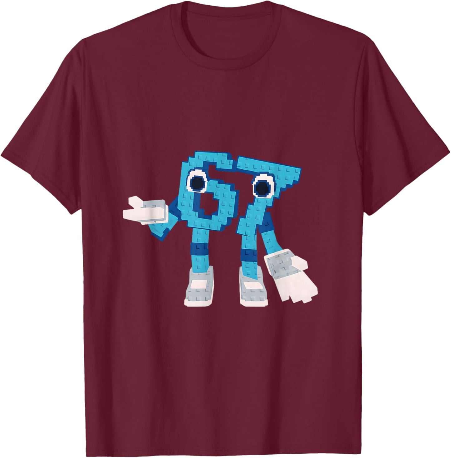 67 Secret Brainrot Italian Steal Six Seven Video game T-Shirt - T-Shirt | Maroon