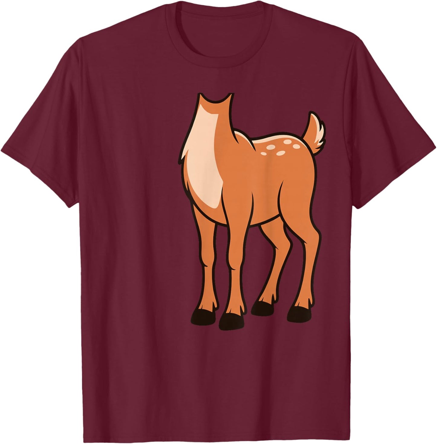 Reindeer Shirt Adult Children Men Women Brown Deer Costume T-Shirt - T-Shirt | Maroon