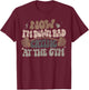 Funny Now I'M Down Bad Crying At The Gym Men Women T-Shirt - T-Shirt | Maroon