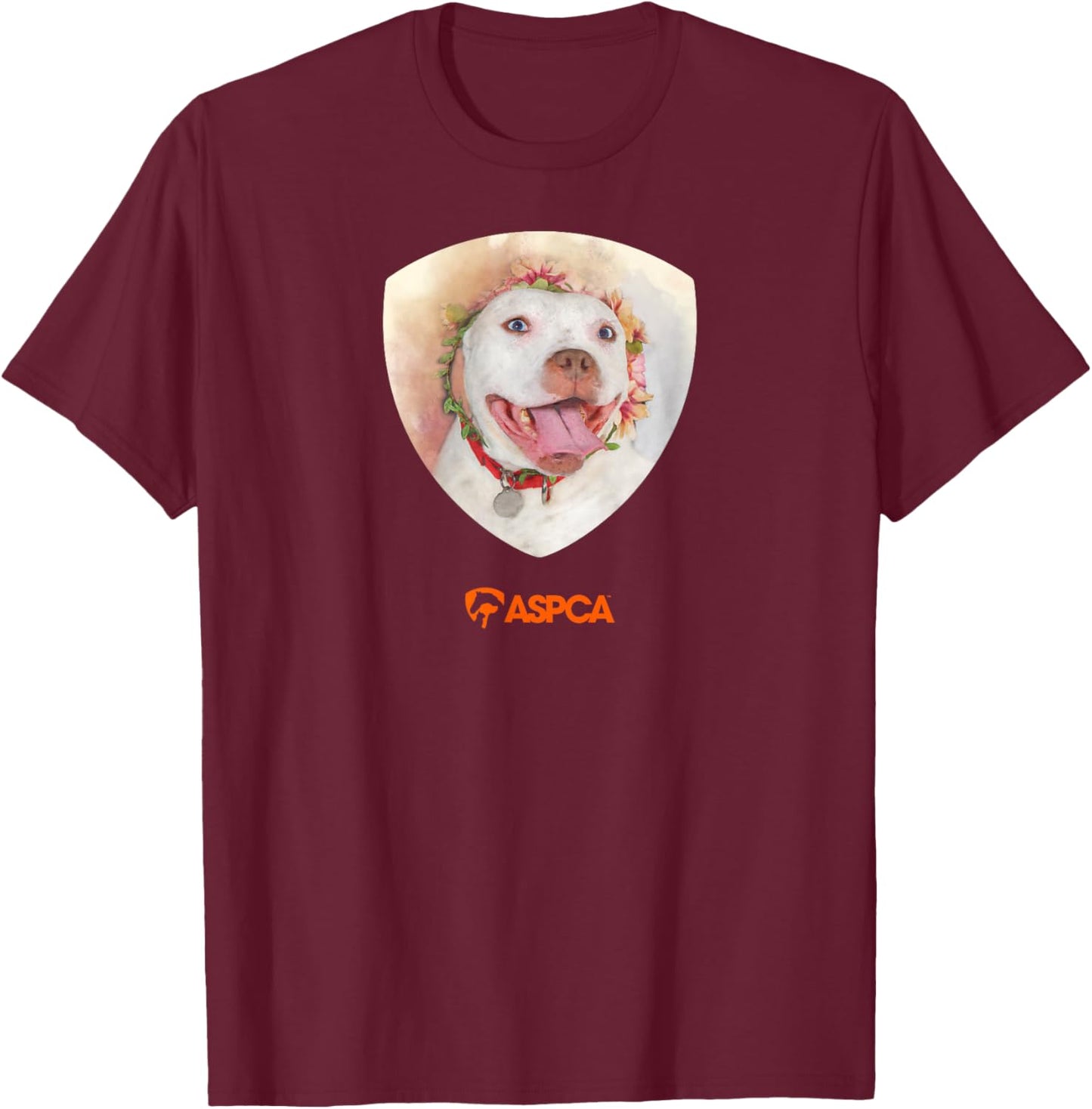 Dog Portrait T-Shirt - T-Shirt | Maroon