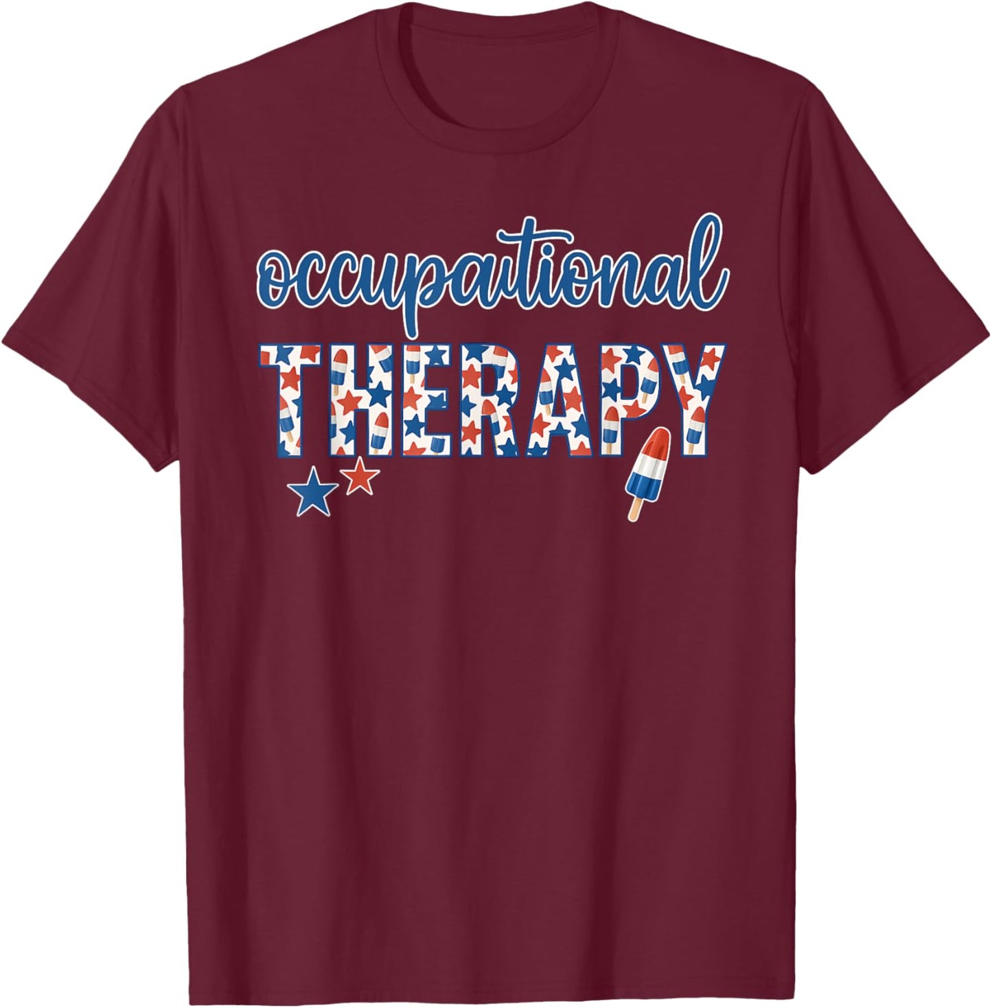 Red White Blue T-Shirt - T-Shirt | Maroon