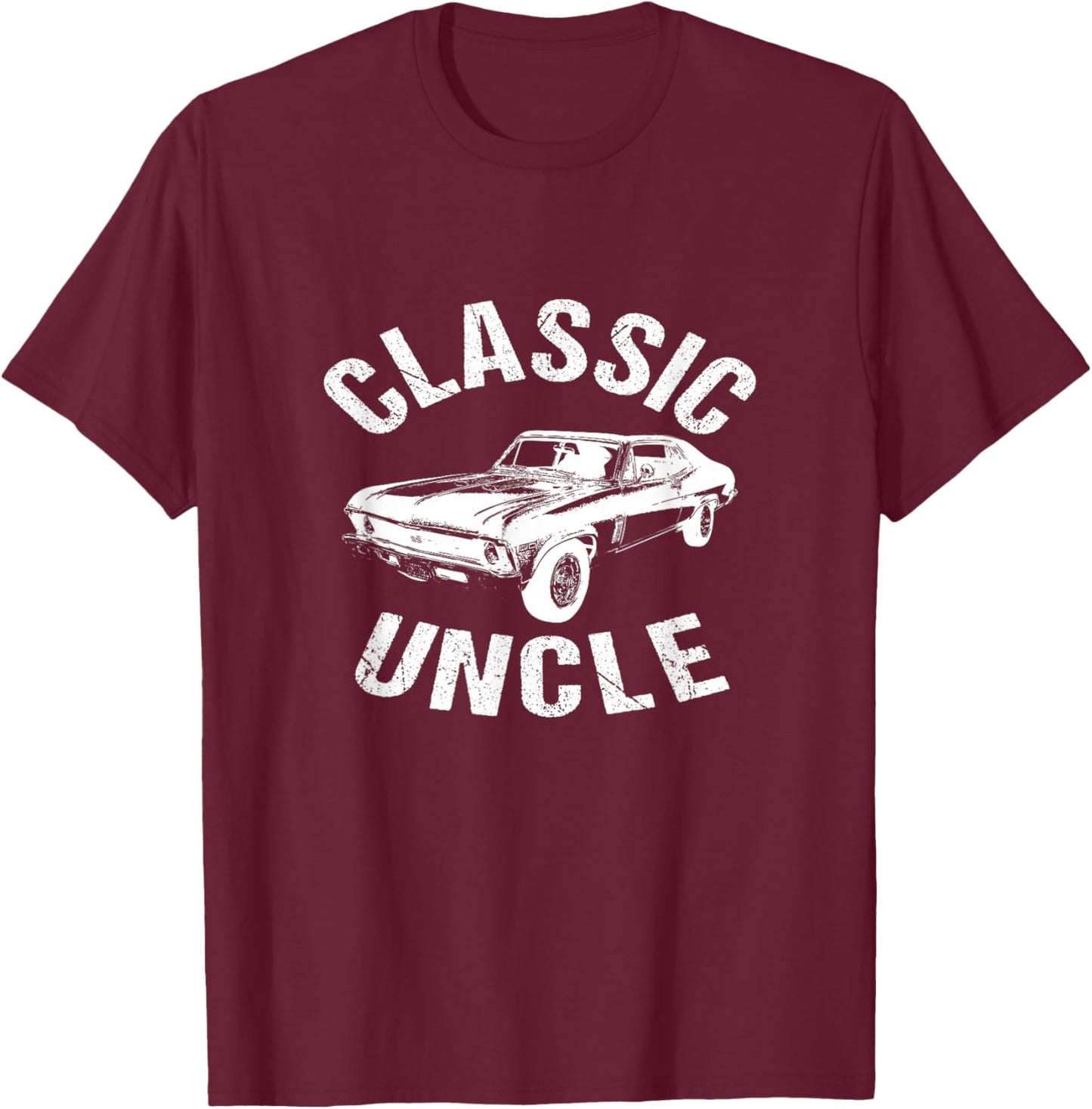 Classic Uncle Vintage Car T-Shirt - T-Shirt | Maroon