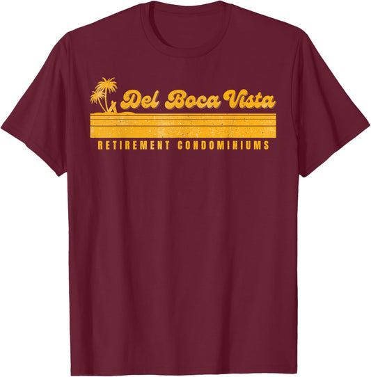 Vintage Del Boca Vista Vintage Style 90S Design T-Shirt - T-Shirt | Maroon